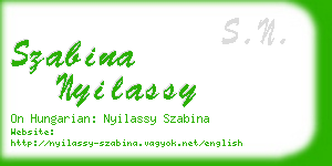 szabina nyilassy business card